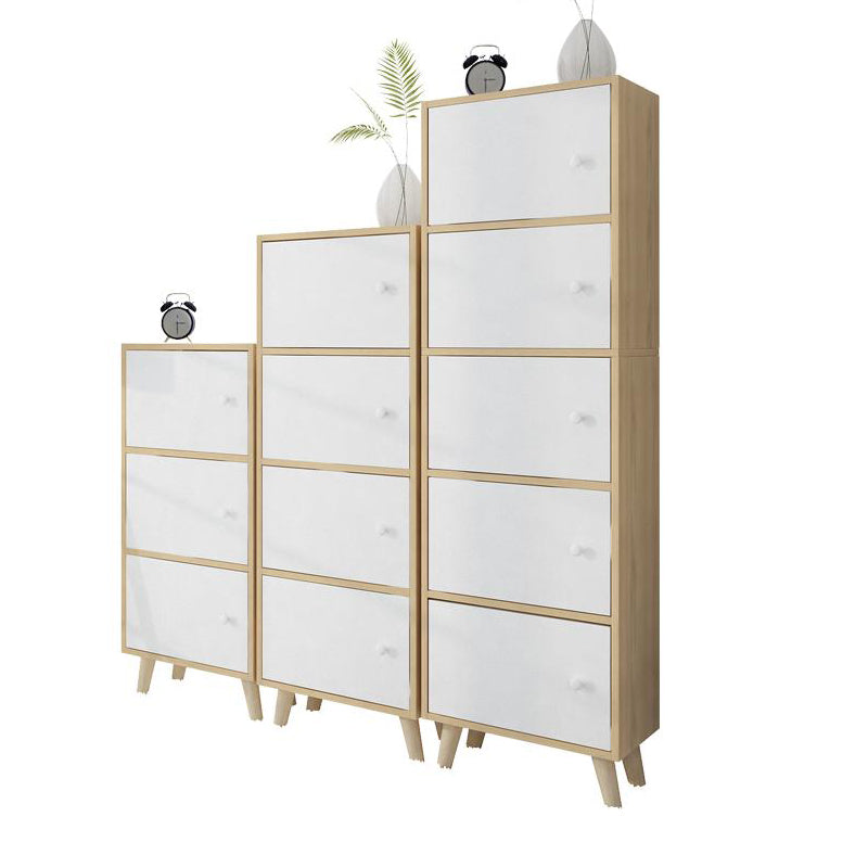 Contemporary Wooden Accent Cabinet with Knobs Doors and Straight Legs