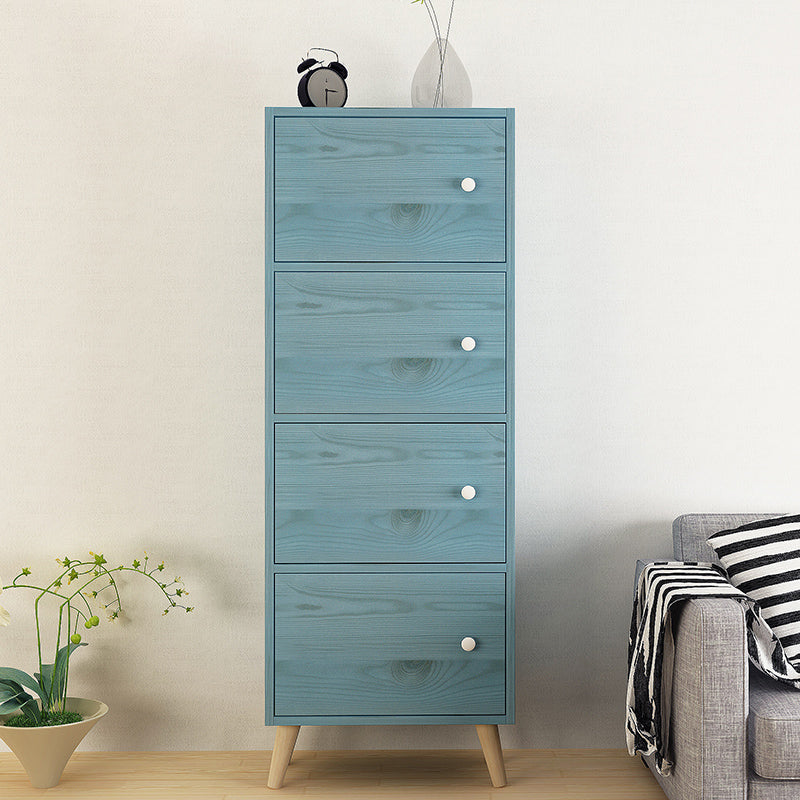 Contemporary Wooden Accent Cabinet with Knobs Doors and Straight Legs