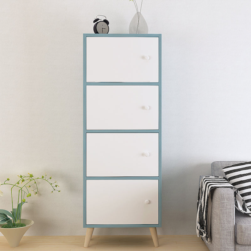 Contemporary Wooden Accent Cabinet with Knobs Doors and Straight Legs