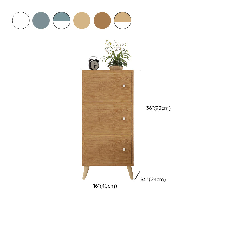 Contemporary Wooden Accent Cabinet with Knobs Doors and Straight Legs