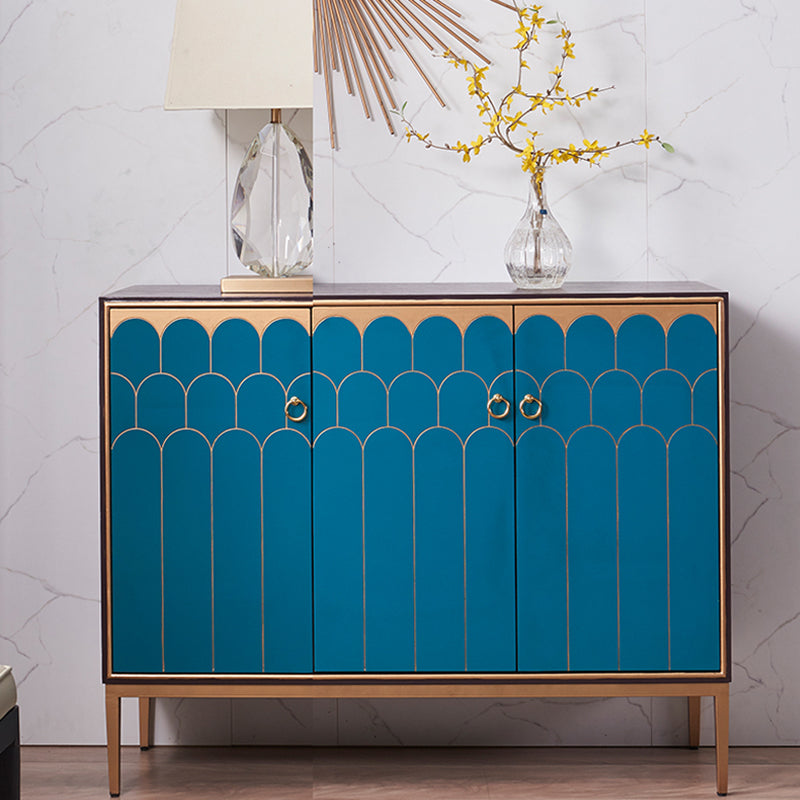 Industrial Accent Cabinet with Cup Pulls Doors and Straight Legs