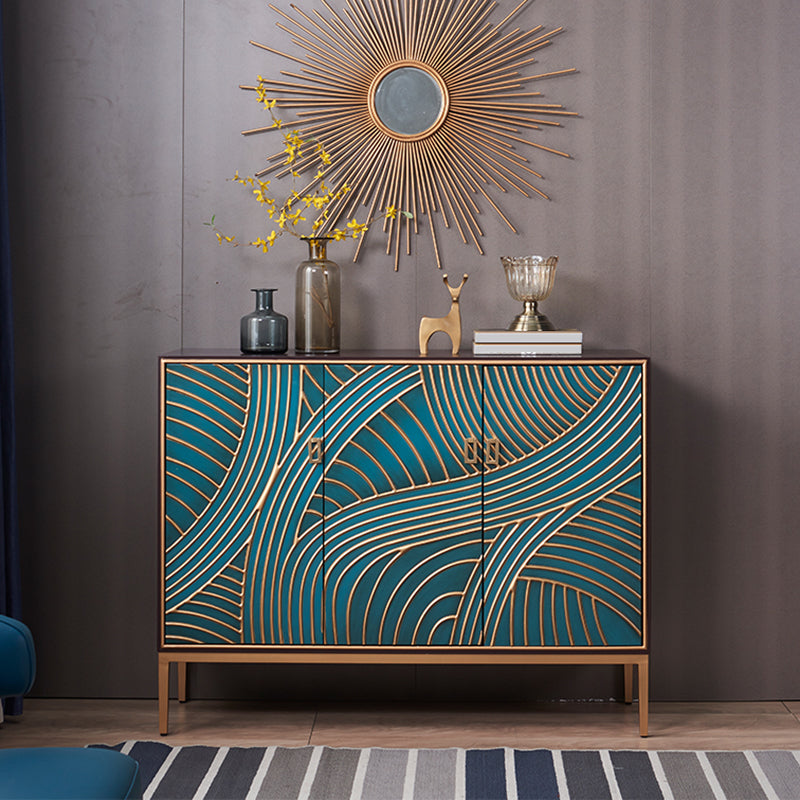 Industrial Accent Cabinet with Cup Pulls Doors and Straight Legs