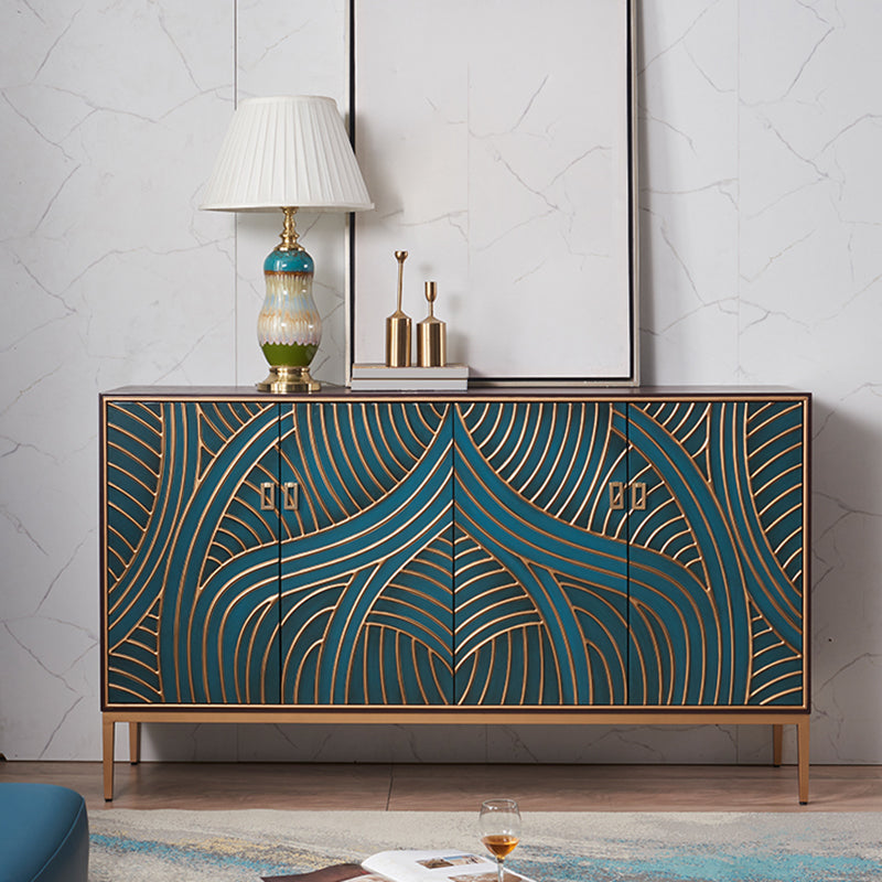 Industrial Accent Cabinet with Cup Pulls Doors and Straight Legs