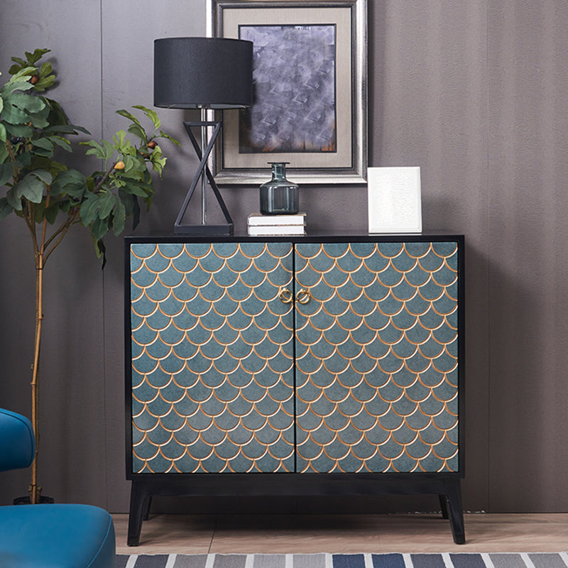 Industrial Accent Cabinet with Cup Pulls Doors and Straight Legs