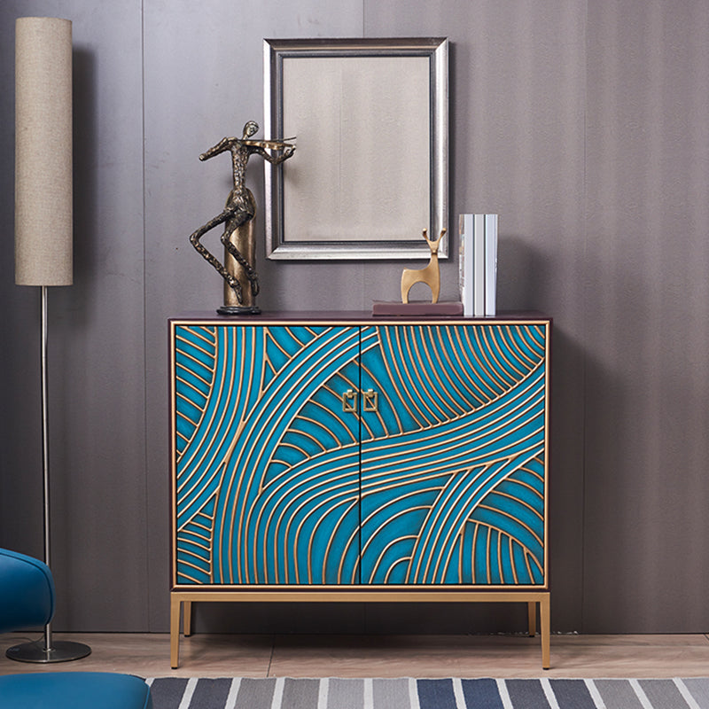 Industrial Accent Cabinet with Cup Pulls Doors and Straight Legs