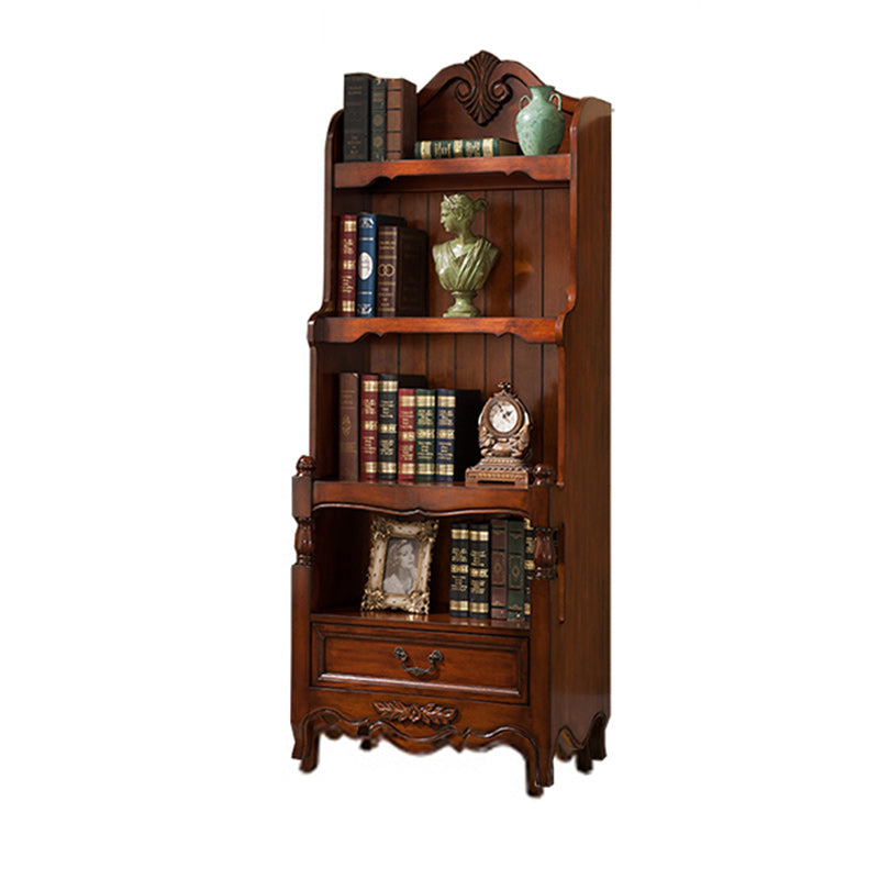 Mid-Century Modern Accent Chest with Shelves Wood Rectangle Chest