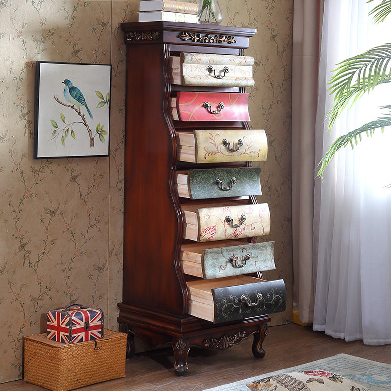 Mid-Century Modern Rectangle Chest with 7 Drawers and Cabriole Legs