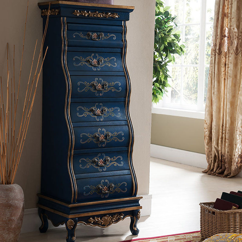Mid-Century Modern Rectangle Chest with 7 Drawers and Cabriole Legs