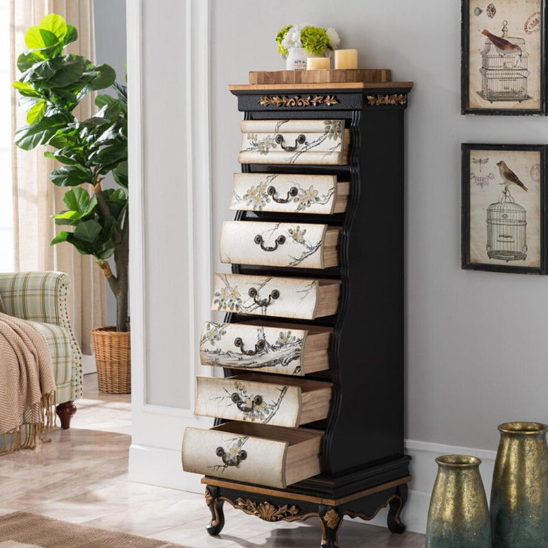 Mid-Century Modern Rectangle Chest with 7 Drawers and Cabriole Legs