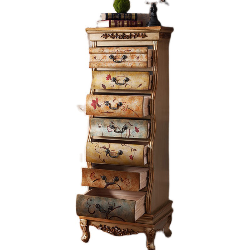 Mid-Century Modern Rectangle Chest with 7 Drawers and Cabriole Legs