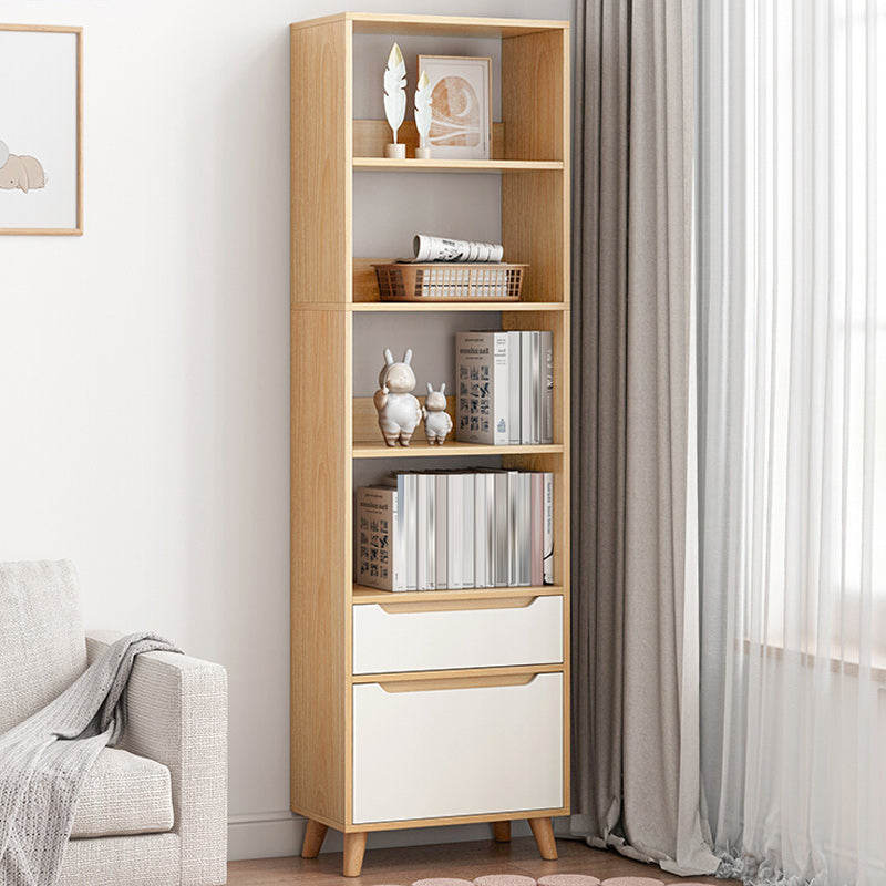 Contemporary Style Simple Wood Chest with Shelves for Living Room