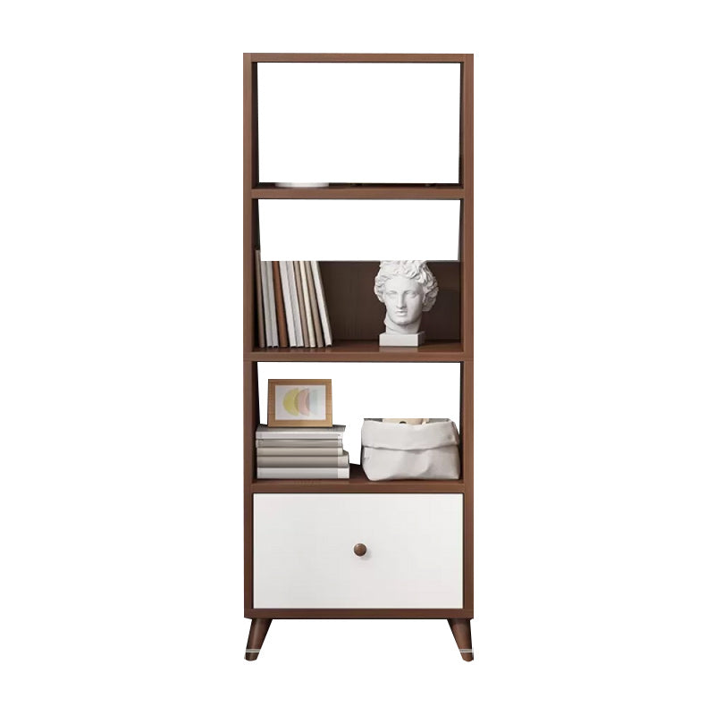 Contemporary Style Simple Wood Chest with Shelves for Living Room