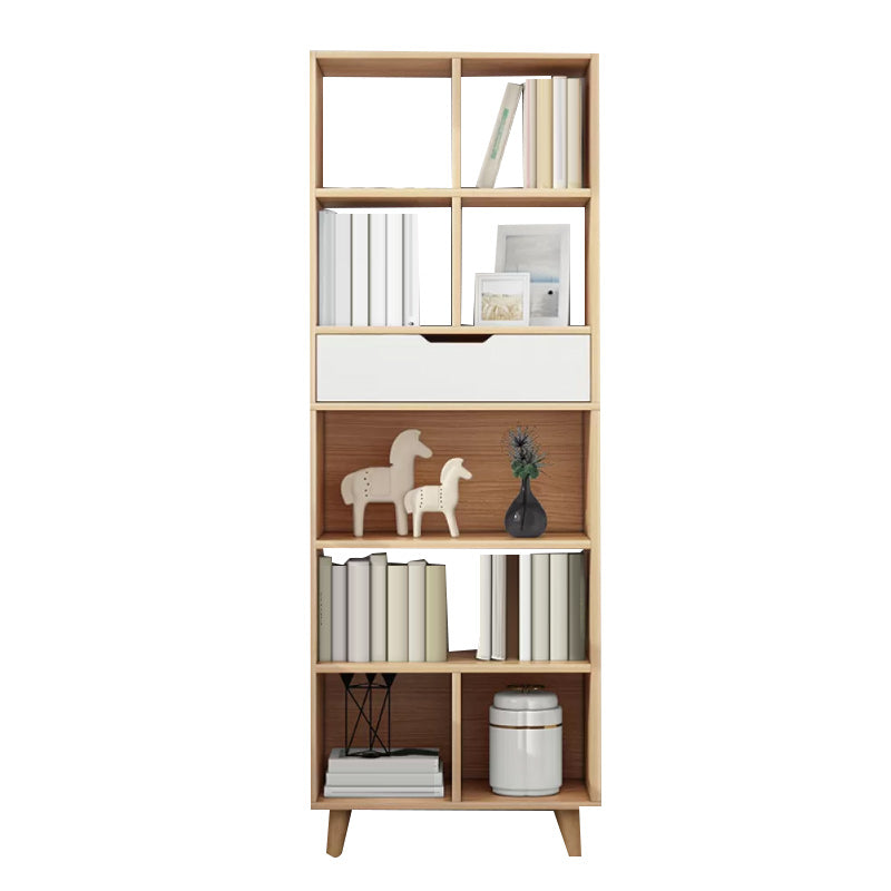Contemporary Style Simple Wood Chest with Shelves for Living Room