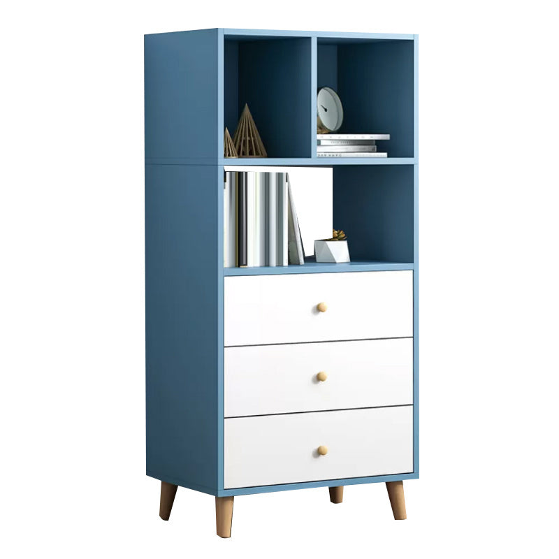Contemporary Style Simple Wood Chest with Shelves for Living Room