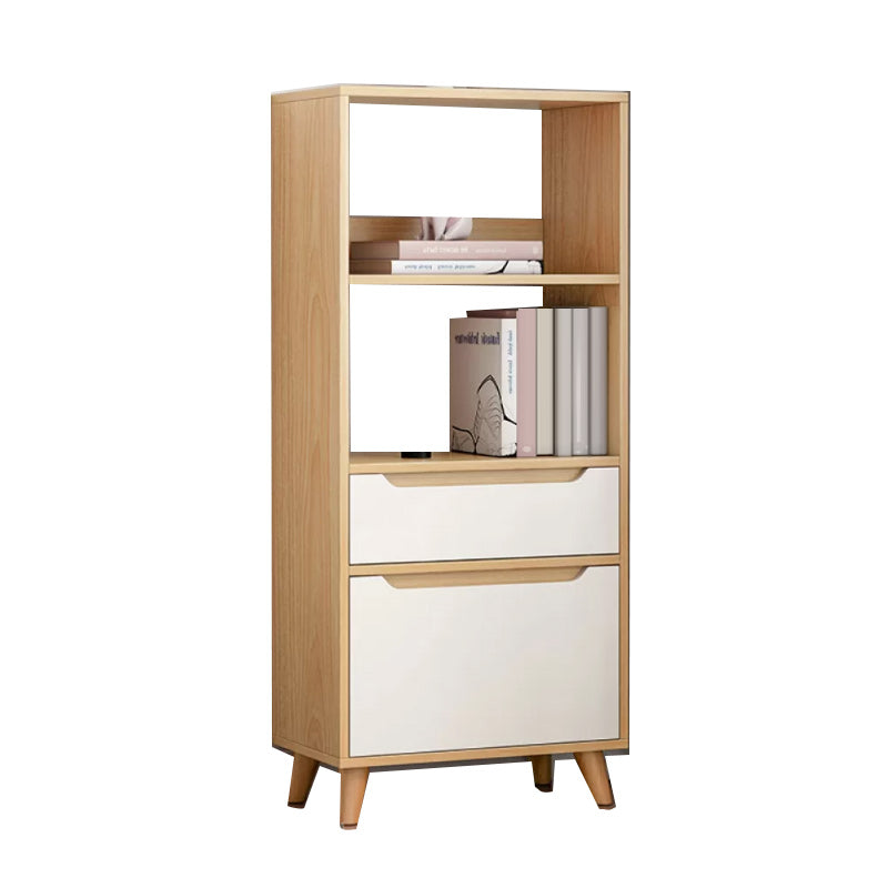 Contemporary Style Simple Wood Chest with Shelves for Living Room