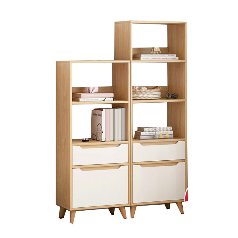 Contemporary Style Simple Wood Chest with Shelves for Living Room