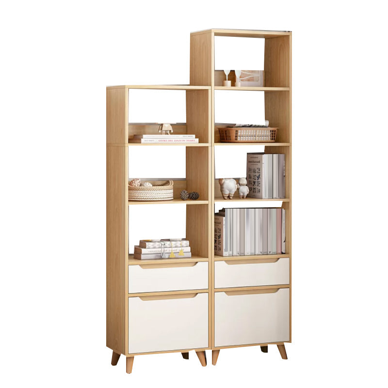 Contemporary Style Simple Wood Chest with Shelves for Living Room