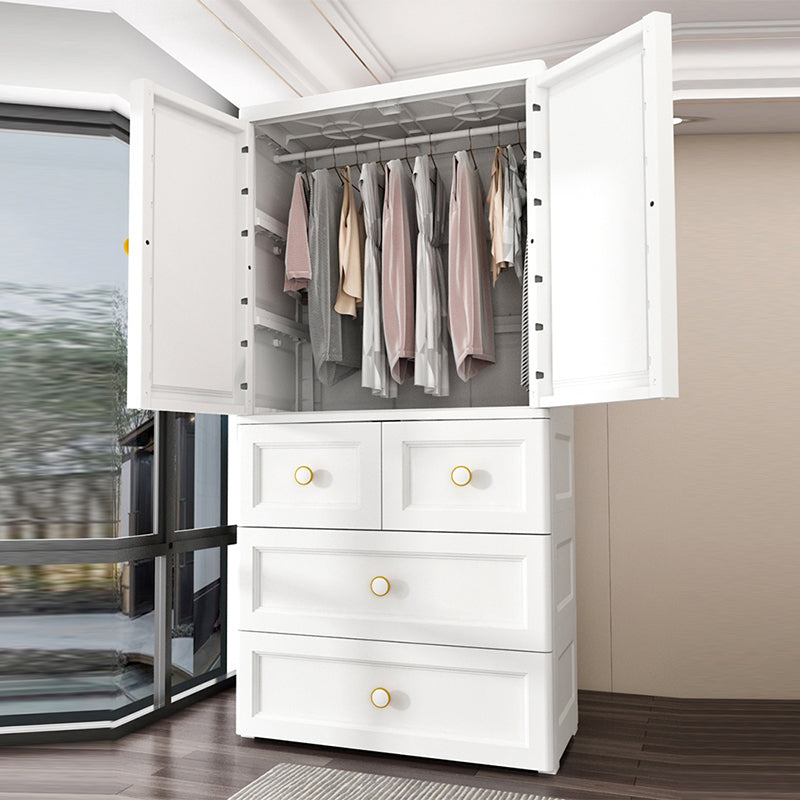 Matte Finish Plastic Storage Cabinet Modern Hinged Door Cabinet