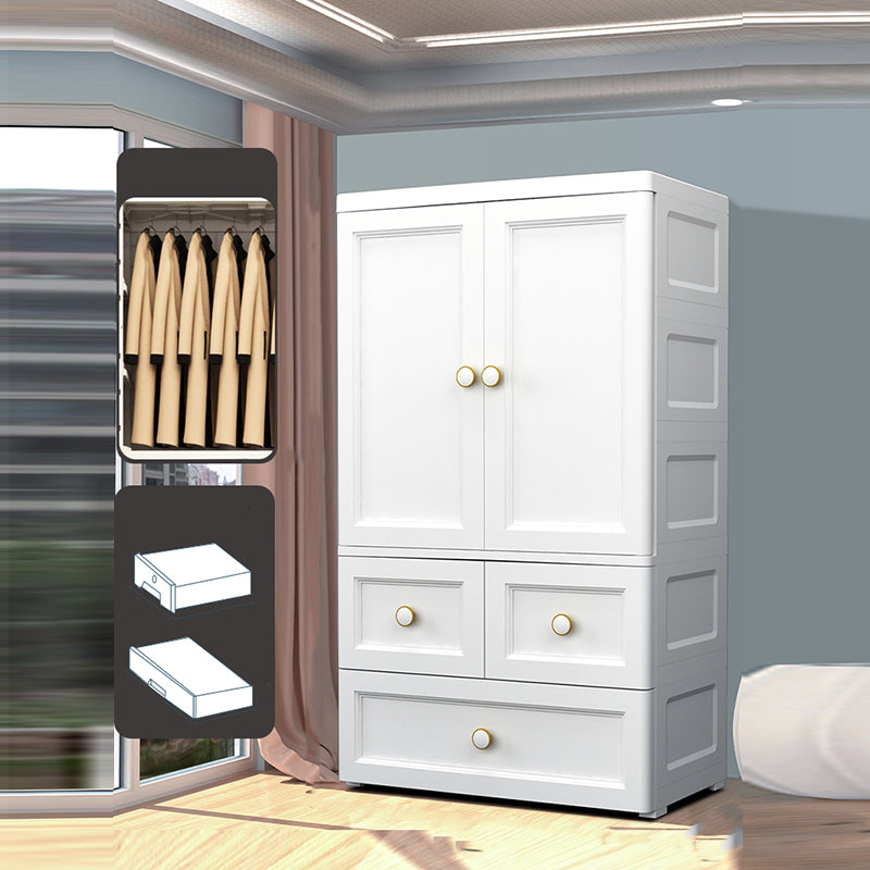 Matte Finish Plastic Storage Cabinet Modern Hinged Door Cabinet