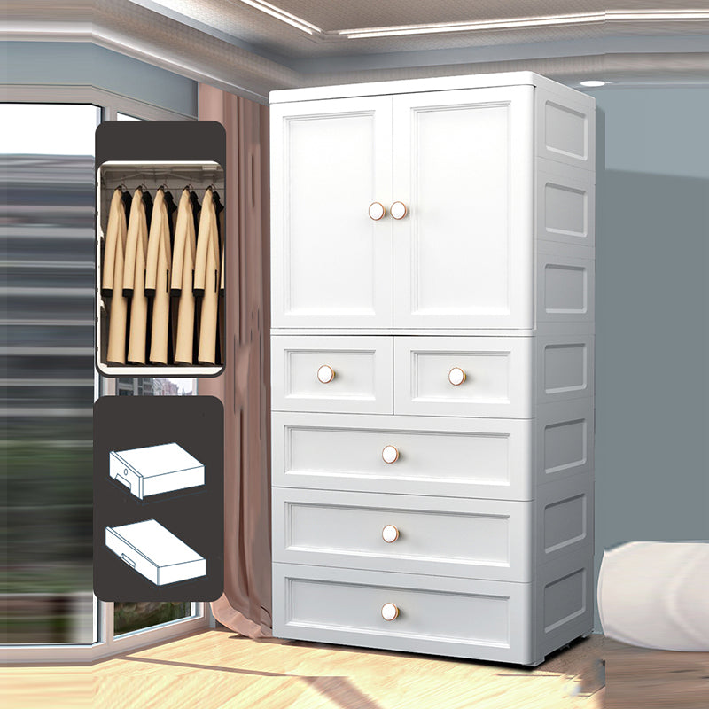 Matte Finish Plastic Storage Cabinet Modern Hinged Door Cabinet