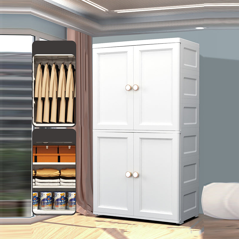 Matte Finish Plastic Storage Cabinet Modern Hinged Door Cabinet