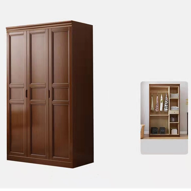 Matte Finish Cabinet for Bedroom Traditional Rubberwood Storage Cabinet
