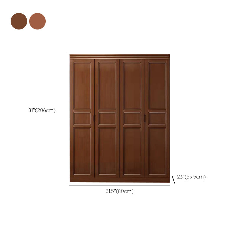 Matte Finish Cabinet for Bedroom Traditional Rubberwood Storage Cabinet