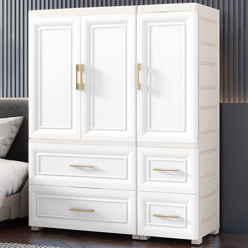 White Plastic Contemporary Storage Cabinet Interior Cabinet for Bedroom