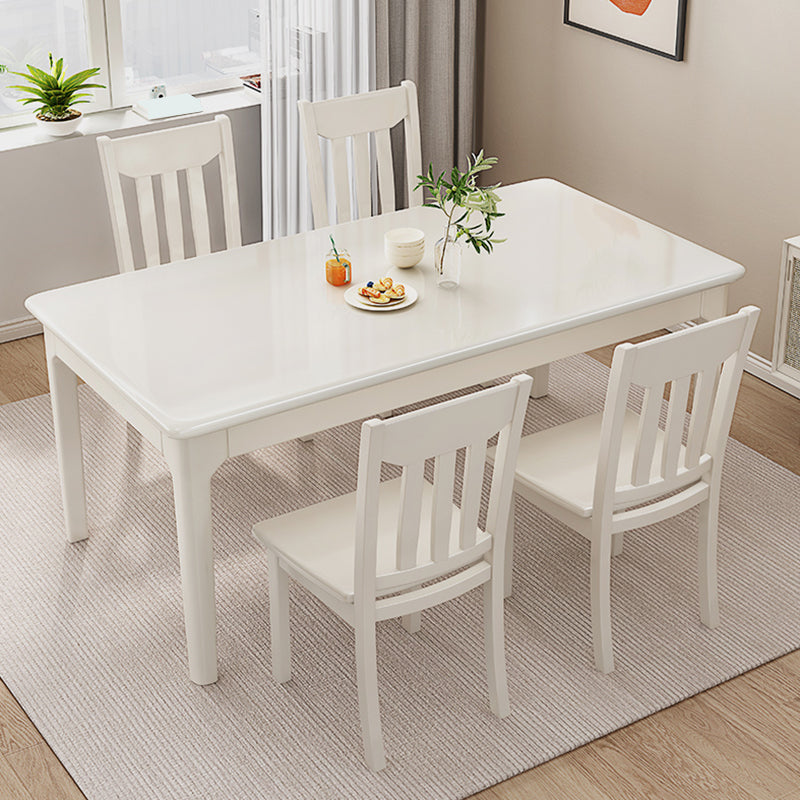Simplicity Style Dinette Table Solid Wood Rectangle Dinner Table for Kitchen