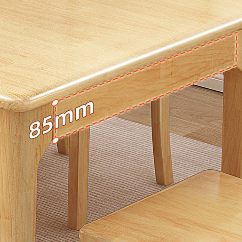 Simplicity Style Dinette Table Solid Wood Rectangle Dinner Table for Kitchen