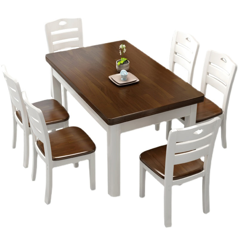 Simplicity Style Dinette Table Solid Wood Rectangle Dinner Table for Dining Room
