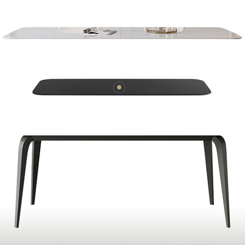 Rectangle Sintered Stone Dining Table Modern Dining Table for Kitchen