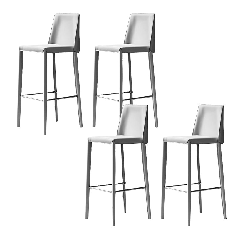 Modern Bar Stool Leather Backrest Counter Stool for Living Room