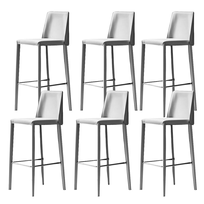 Modern Bar Stool Leather Backrest Counter Stool for Living Room