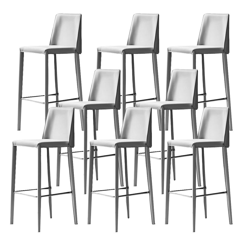 Modern Bar Stool Leather Backrest Counter Stool for Living Room