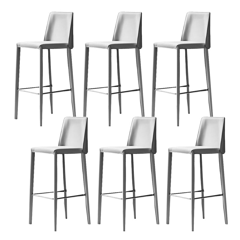 Modern Bar Stool Leather Backrest Counter Stool for Living Room