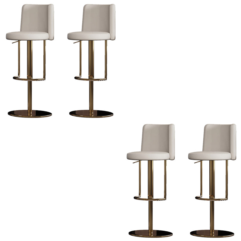 Industrial Style Liftable Bar Stool PU Leather Counter Bar Stool with Metal Legs for Home