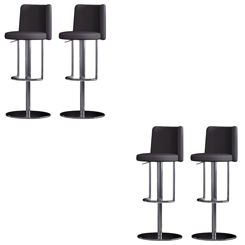 Industrial Style Liftable Bar Stool PU Leather Counter Bar Stool with Metal Legs for Home