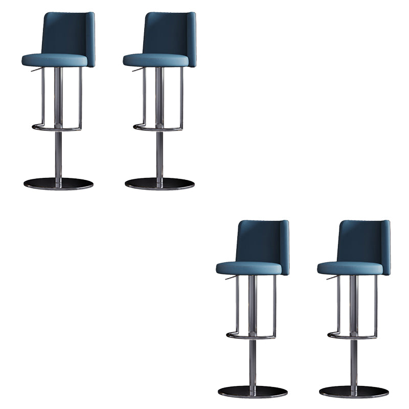 Industrial Style Liftable Bar Stool PU Leather Counter Bar Stool with Metal Legs for Home