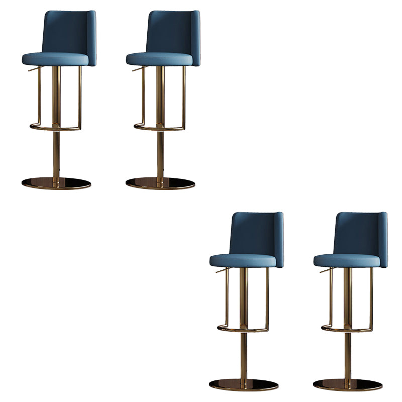 Industrial Style Liftable Bar Stool PU Leather Counter Bar Stool with Metal Legs for Home