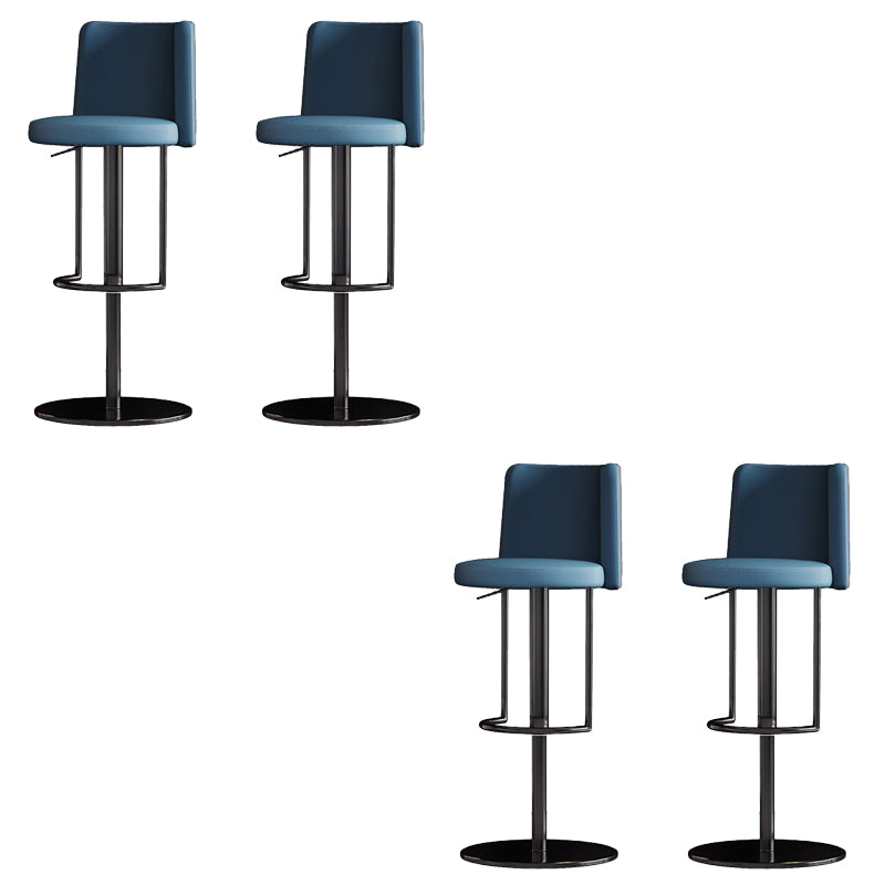 Industrial Style Liftable Bar Stool PU Leather Counter Bar Stool with Metal Legs for Home