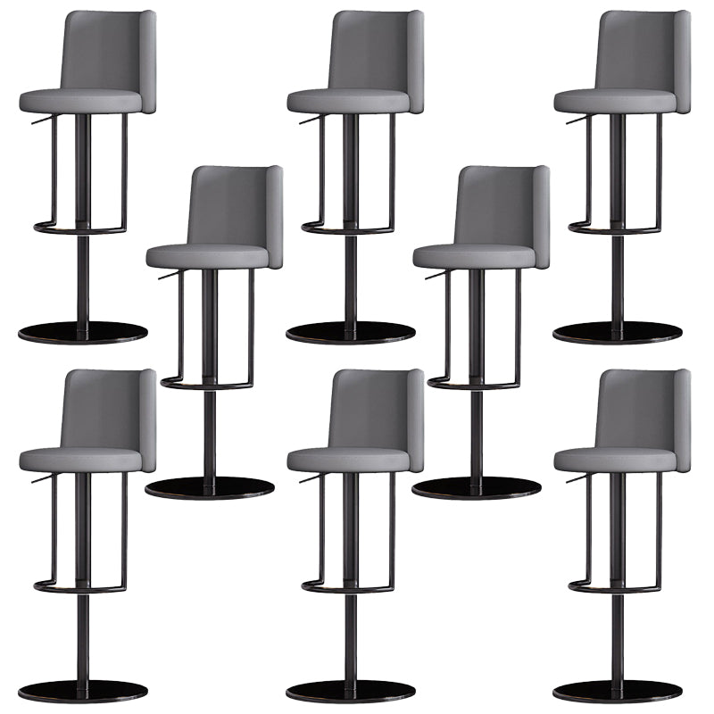 Industrial Style Liftable Bar Stool PU Leather Counter Bar Stool with Metal Legs for Home