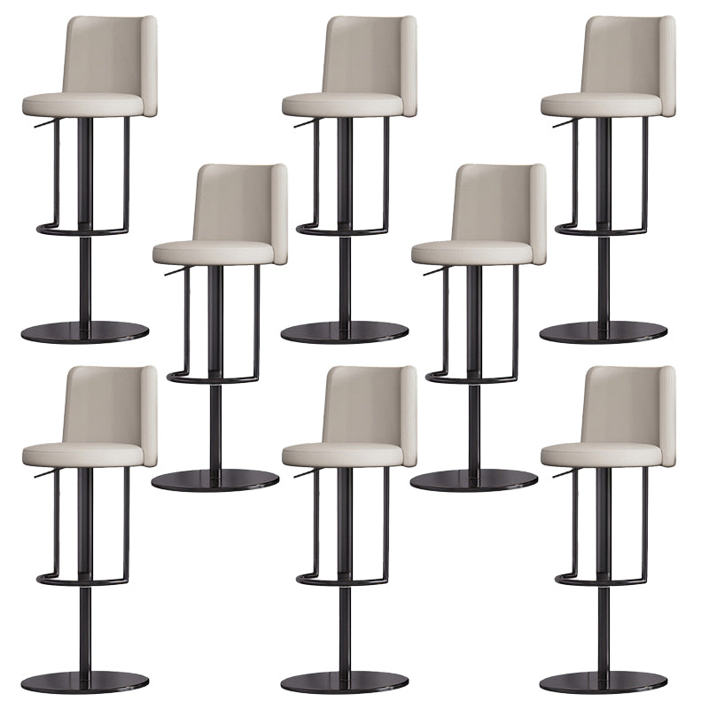 Industrial Style Liftable Bar Stool PU Leather Counter Bar Stool with Metal Legs for Home