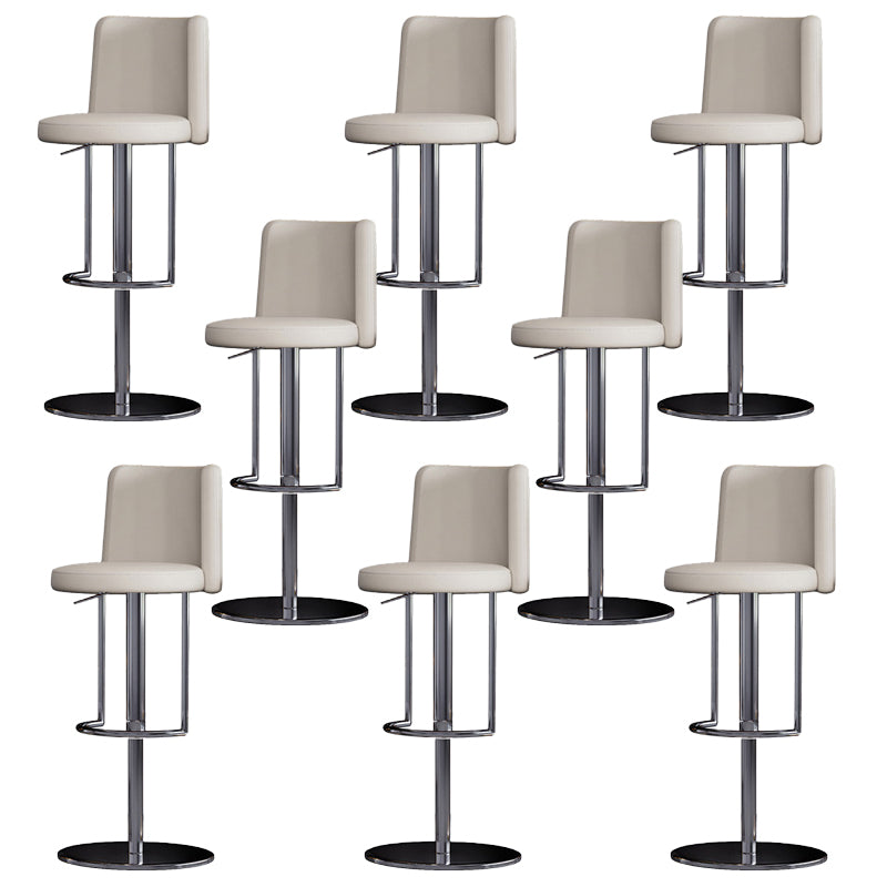 Industrial Style Liftable Bar Stool PU Leather Counter Bar Stool with Metal Legs for Home
