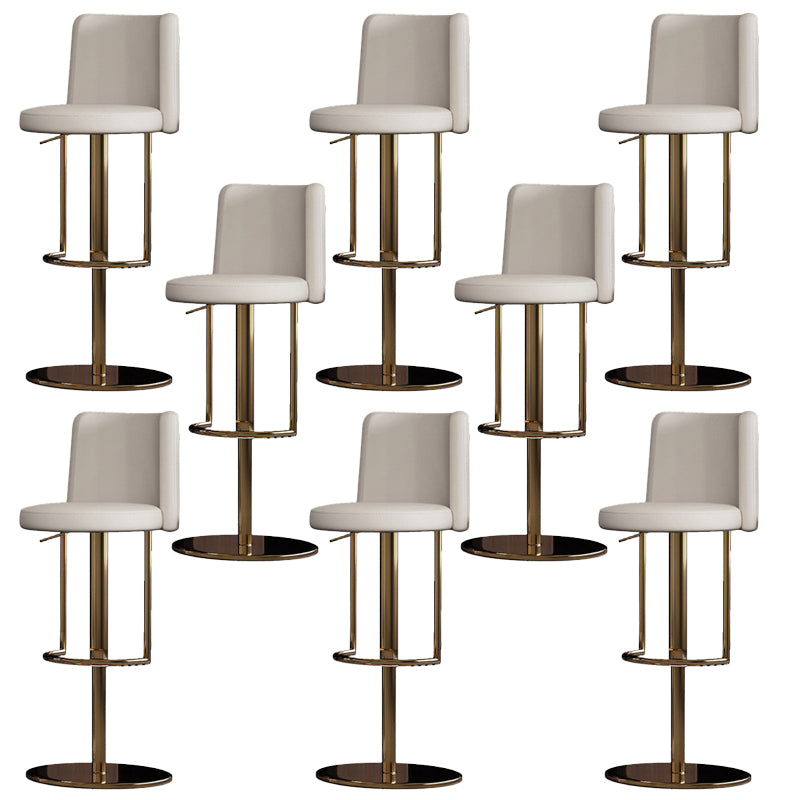 Industrial Style Liftable Bar Stool PU Leather Counter Bar Stool with Metal Legs for Home