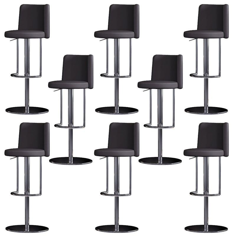 Industrial Style Liftable Bar Stool PU Leather Counter Bar Stool with Metal Legs for Home