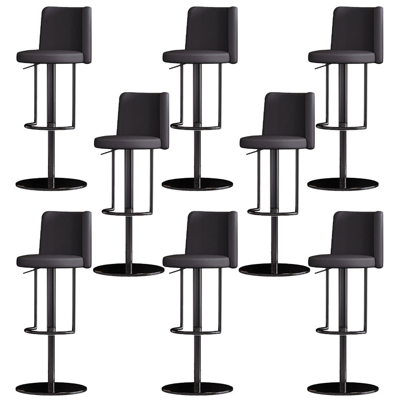 Industrial Style Liftable Bar Stool PU Leather Counter Bar Stool with Metal Legs for Home