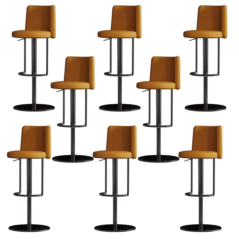 Industrial Style Liftable Bar Stool PU Leather Counter Bar Stool with Metal Legs for Home