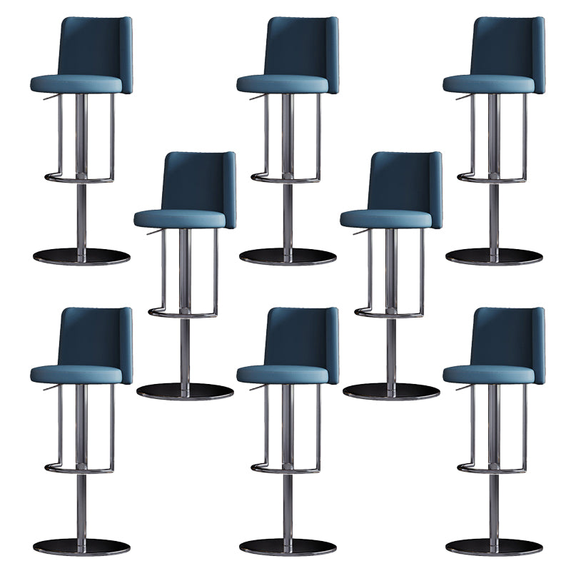 Industrial Style Liftable Bar Stool PU Leather Counter Bar Stool with Metal Legs for Home
