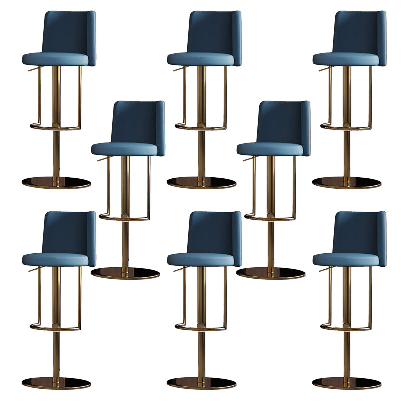 Industrial Style Liftable Bar Stool PU Leather Counter Bar Stool with Metal Legs for Home
